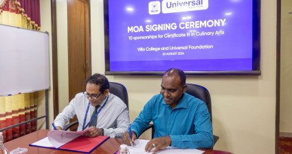 VILLA COLLEGE AND UNIVERSAL PARTNERSHIP FORGES WAY FOR 10 NEW SCHOLARSHIPS