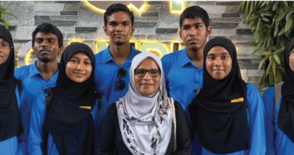 M. ATOLL EDUCATION CENTRE STUDENTS VISITS VILLA COLLEGE